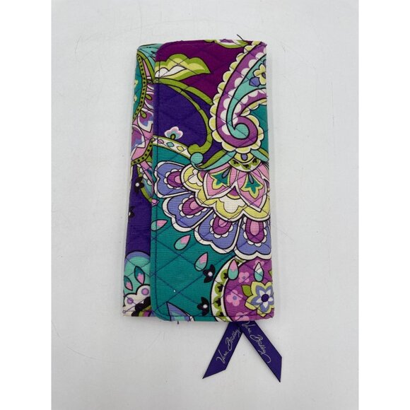 Vera Bradley Colorful Paisley Quilted Wallet Multiple Compartments & ID Slot - Picture 4 of 5